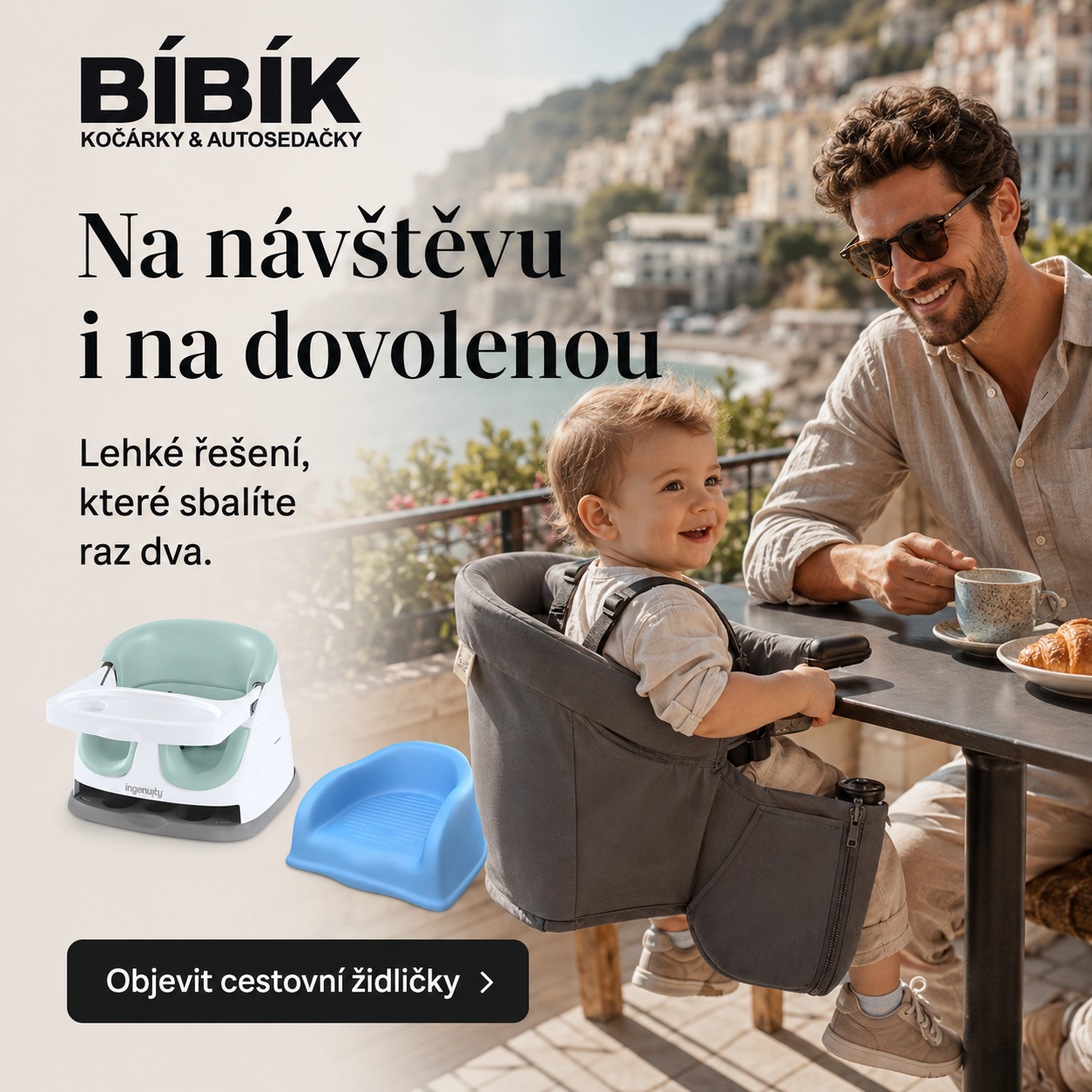 Cestovní židličky na návštěvu a dovolenou