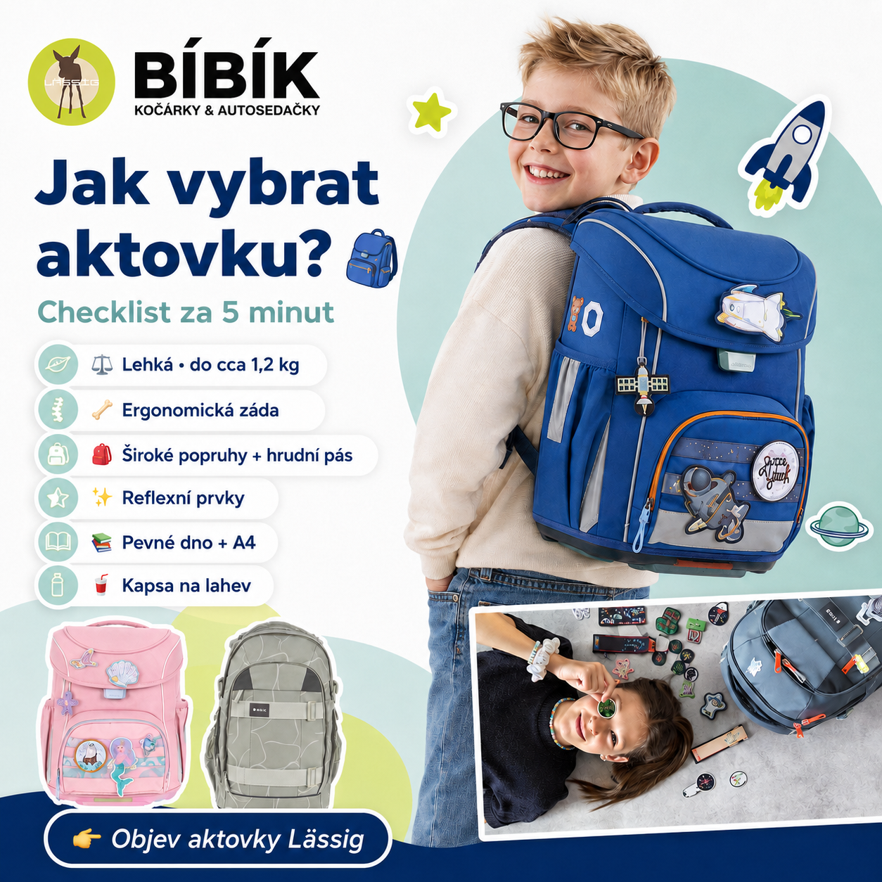 Checklist pro výběr školní aktovky Lässig