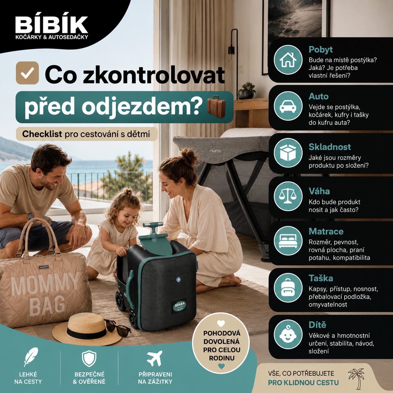 Checklist před odjezdem s dětmi