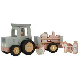 Little Dutch Traktor s přívěsem dřevěný Farma