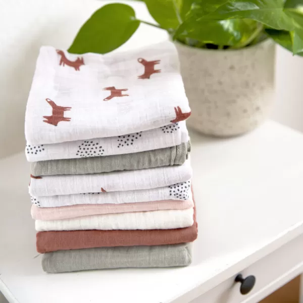 Lässig Swaddle Burp blanket 60x60 Little Forest