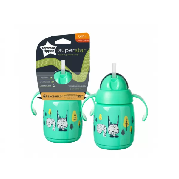 Tommee Tippee Netekoucí hrnek Superstar s brčkem 300ml 6m+