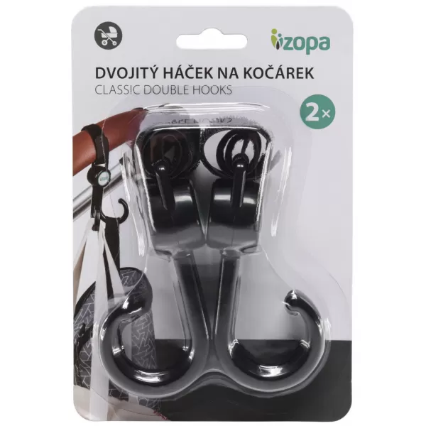 Zopa Dvojitý háček na kočárek 2 ks