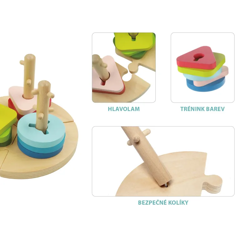 Zopa Dřevěná Montessori puzzle, Wood