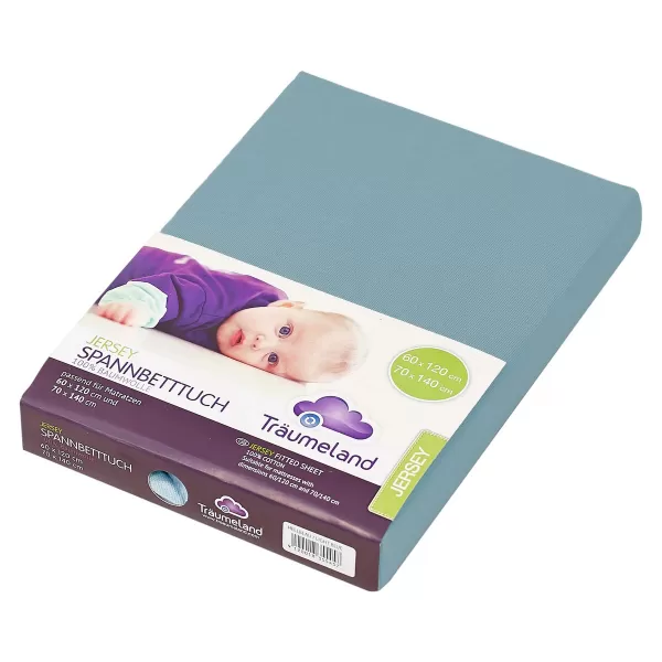 TRÄUMELAND prostěradlo jersey UNI ozeanblau