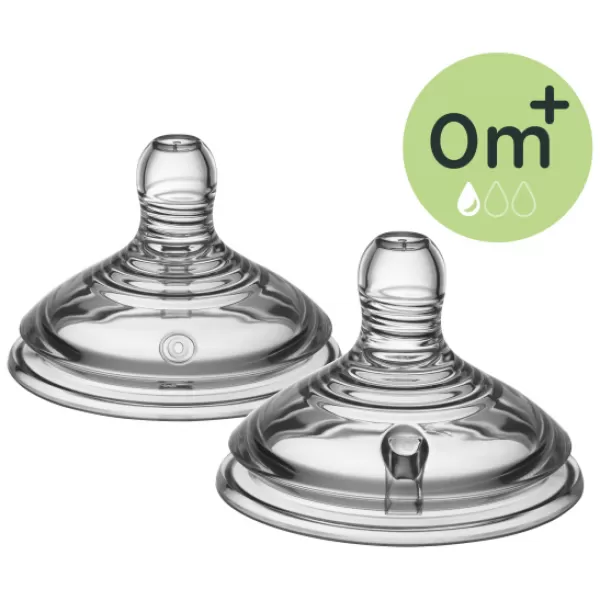Tommee Tippee Náhradní savičky C2N pomalý průtok 2ks 0m+
