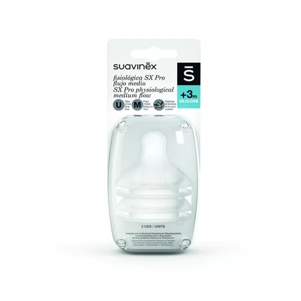 SUAVINEX S FYZIOLOGICKÁ SAVIČKA MF 2 ks