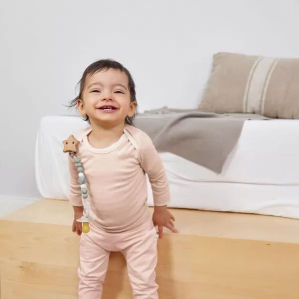 Lässig Soother Holder Wood/Silicone Little Universe