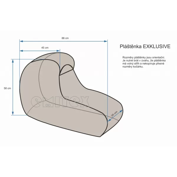 Emitex Pláštěnka na hluboký kočárek M