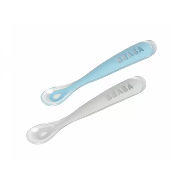 Beaba První lžička silikonová 2ks s pouzdrem