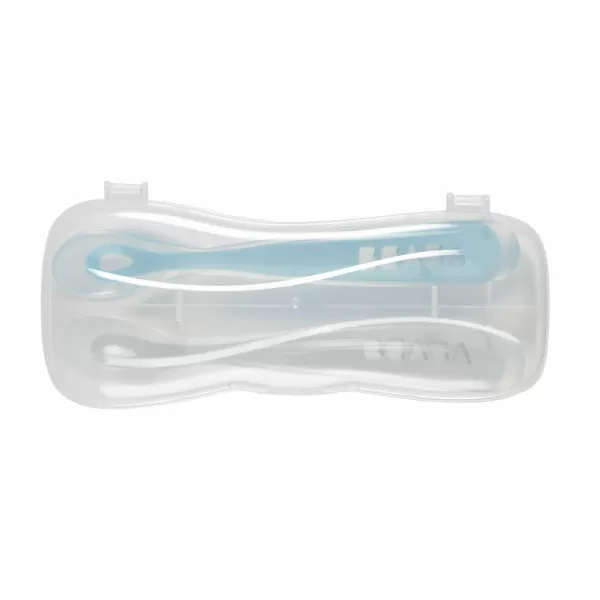 Beaba První lžička silikonová 2ks s pouzdrem