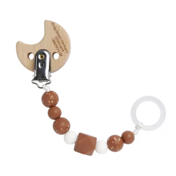 Lässig Soother Holder Wood/Silicone Little Universe