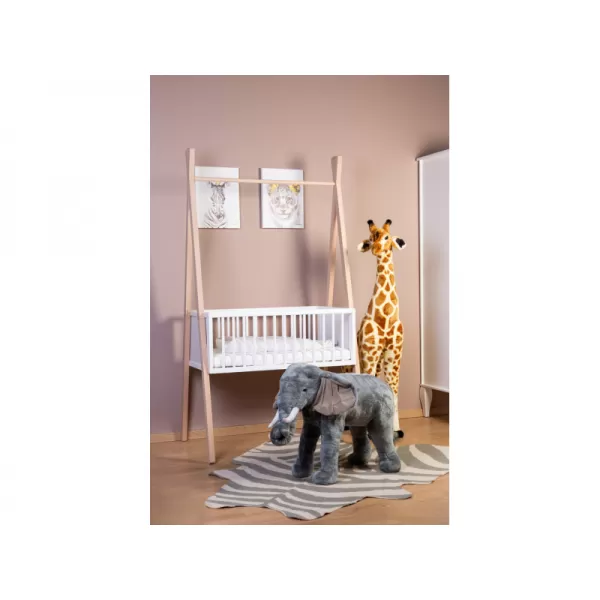 Childhome Postýlka Tipi dřevěná + stojan na oblečení