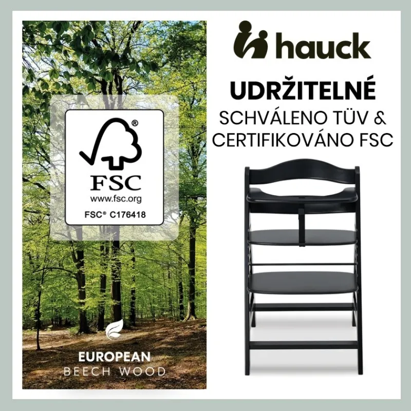 Hauck Alpha+ dřevěná židle
