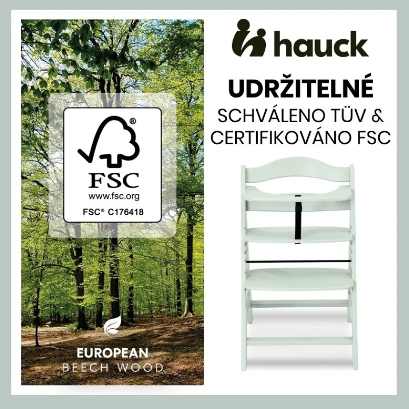 Hauck Alpha+ dřevěná židle