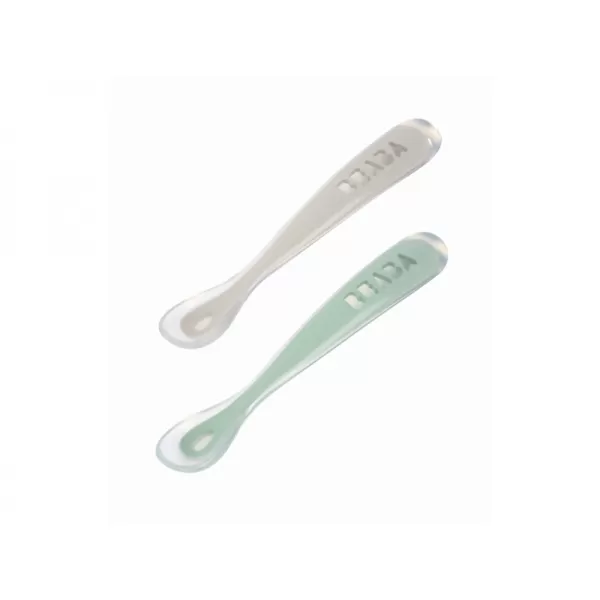 Beaba První lžička silikonová 2ks s pouzdrem