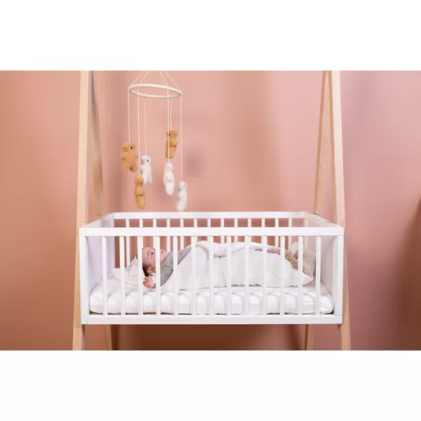 Childhome Postýlka Tipi dřevěná + stojan na oblečení