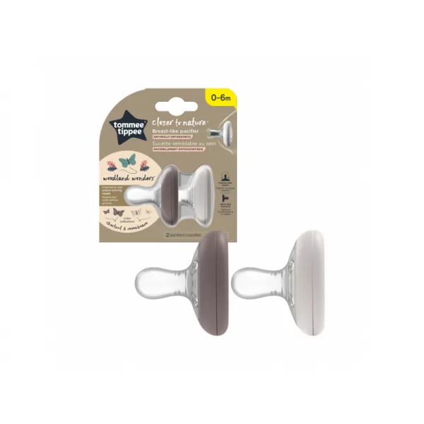 Tommee Tippee Šidítko C2N silikon Natural Chestnut 2ks 0-6m