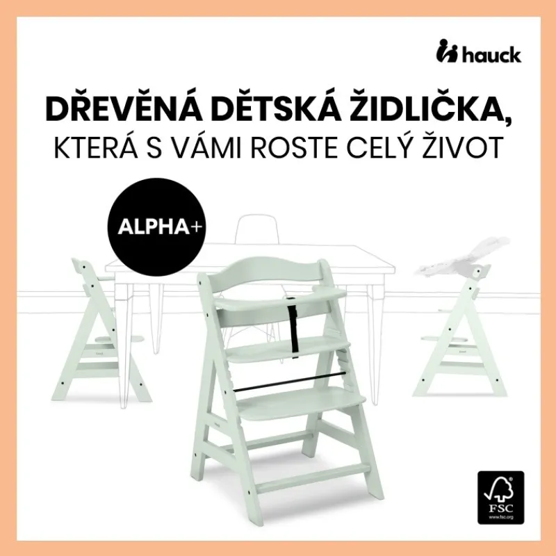 Hauck Alpha+ dřevěná židle