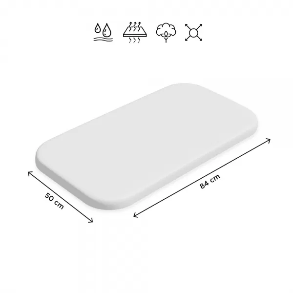 PETITE&MARS Napínací prostěradlo nepromokavé do malé postýlky Soft Dream Mini 84 x 50