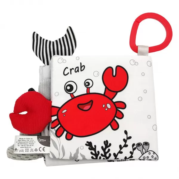 Akuku Dětská senzorická kontrastní knížka Moře