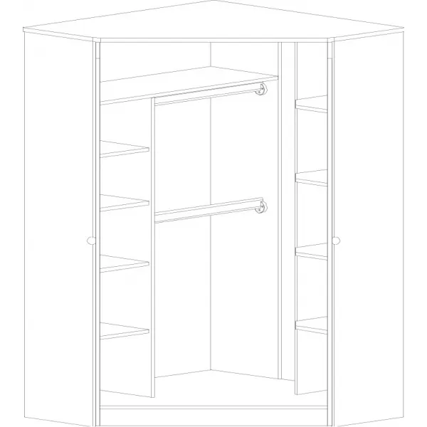 Faktum Skříň rohová Mia PopUp Vzor: bez vzoru