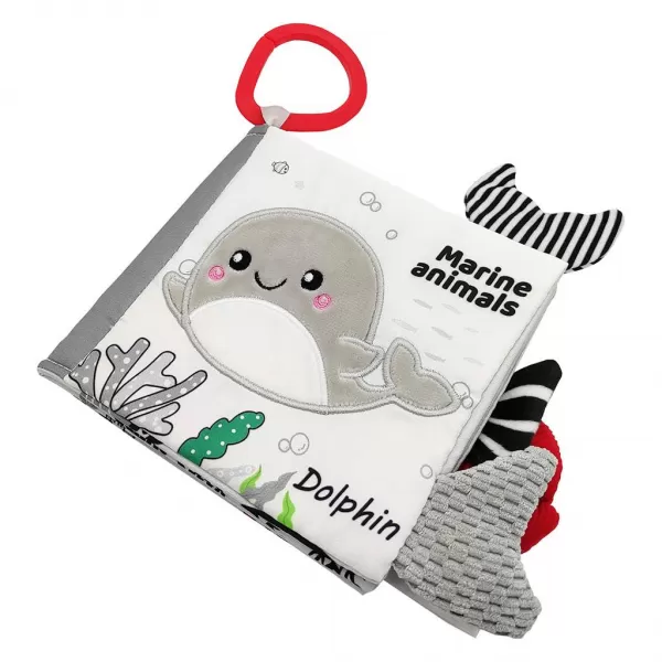 Akuku Dětská senzorická kontrastní knížka Moře