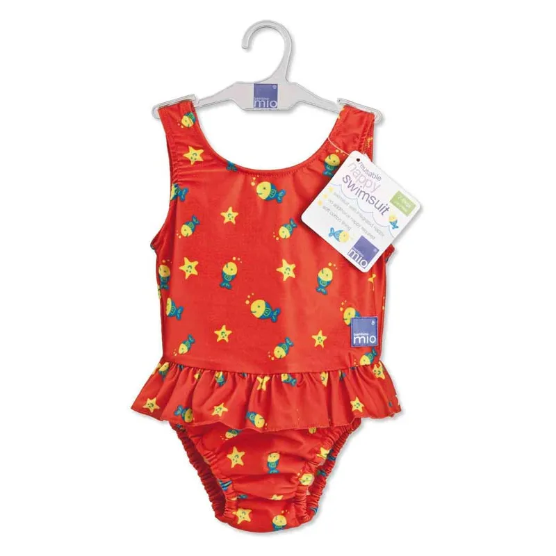 Bambino Mio Dívčí plavky vcelku Red Fish v.L