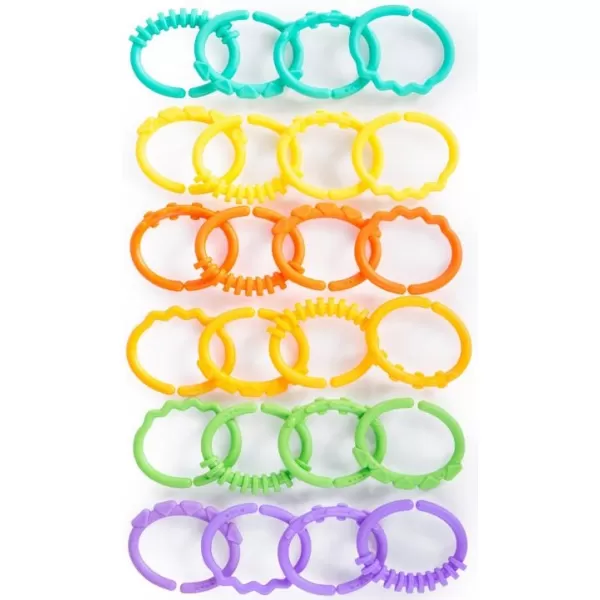 BRIGHT STARTS Kousátko - C kroužky, 24 ks, 0 m+