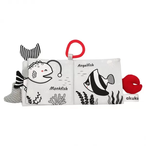 Akuku Dětská senzorická kontrastní knížka Moře