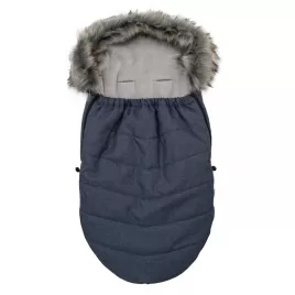 New Baby Dětský fusák s kožíškem tmavě modrý