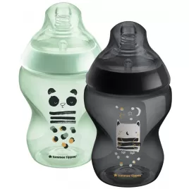 Tommee Tippee Kojenecká lahev, ANTI-COLIC, 0+, 260 ml, Ollie a Pip, 2ks