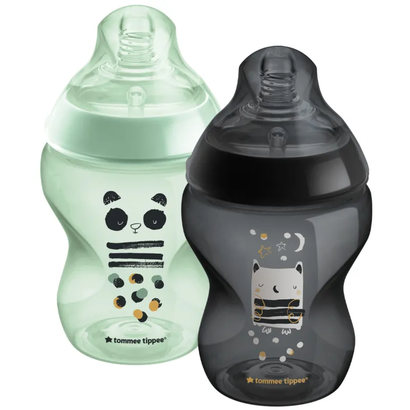Tommee Tippee Kojenecká lahev, ANTI-COLIC, 0+, 260 ml, Ollie a Pip, 2ks