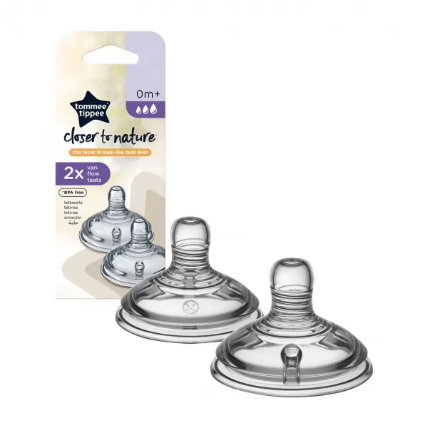 Tommee Tippee ANTI-COLIC, Vari Flow 0m+ náhradní savička, 2 ks
