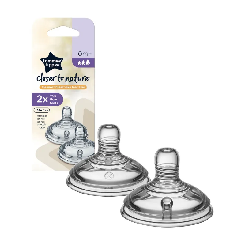 Tommee Tippee ANTI-COLIC, Vari Flow 0m+ náhradní savička, 2 ks