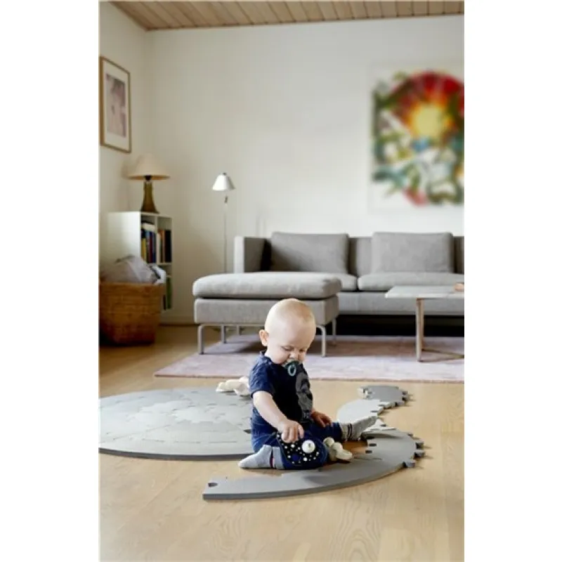 Baby Dan kulatá hrací podložka puzzle/dráha 110 cm