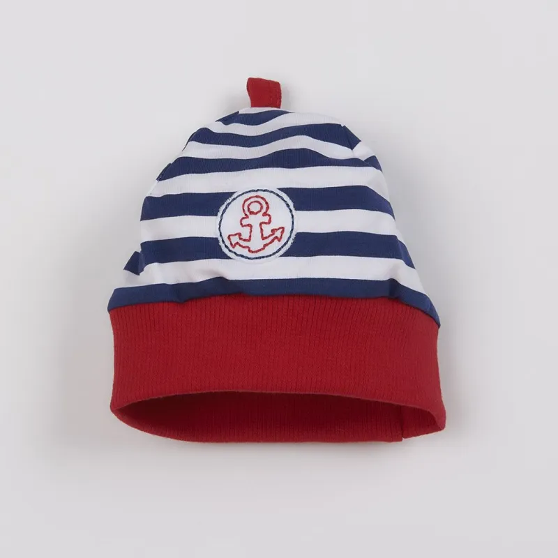 New Baby Kojenecká bavlněná čepička Marine