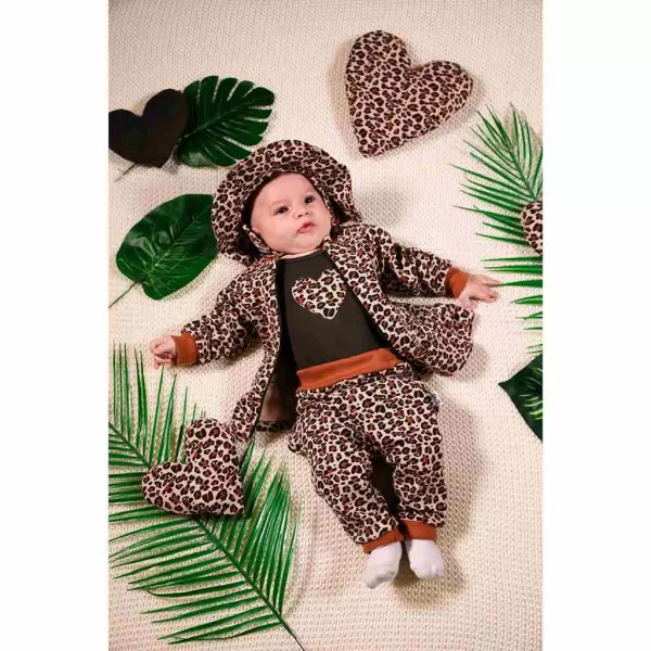 Nicol Kojenecké bavlněné tepláčky Mia hnědé