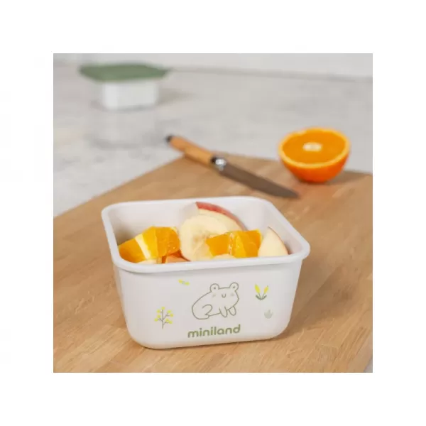 Miniland Misky na jídlo hermetické Natur 2 ks