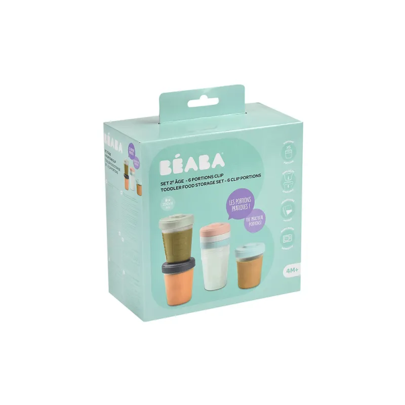 Beaba Sada kelímků na jídlo 6x 250ml