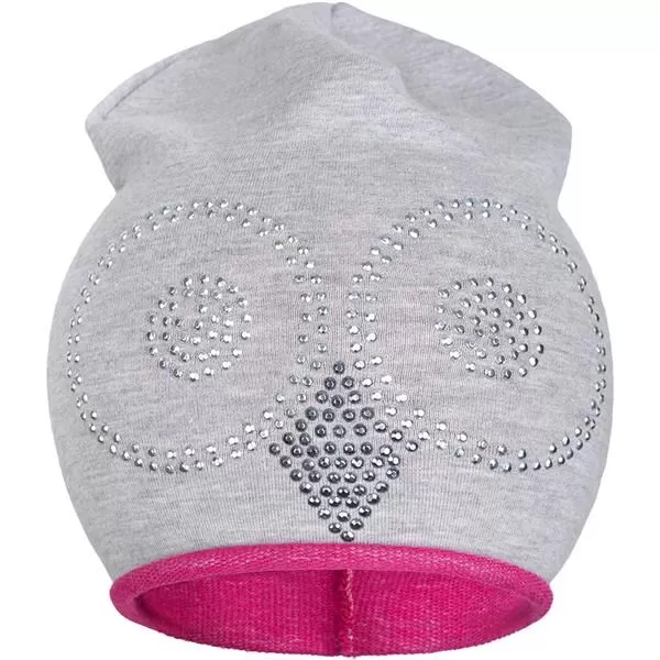 New Baby Jarní čepička sova šedo-růžová