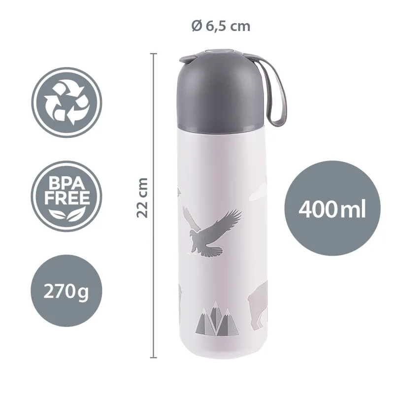 Zopa Termoska na tekutiny se silikonovým držákem 400 ml