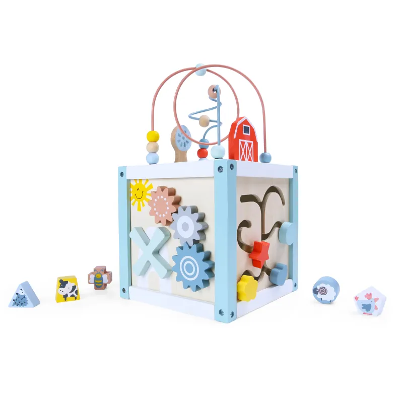 Zopa Dřevěná aktivity kostka (20 cm)