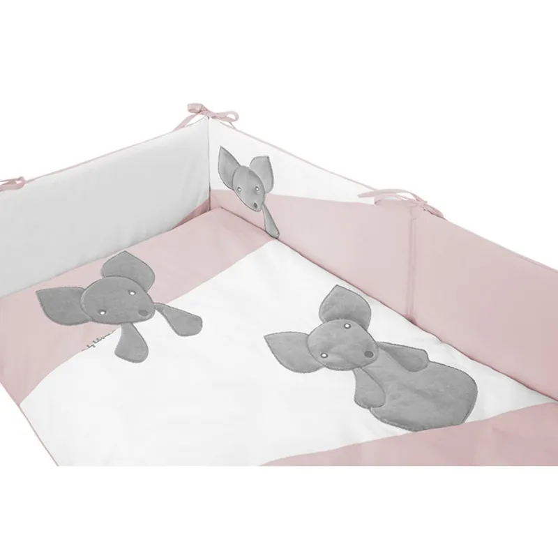 Belisima 5-dílné ložní povlečení Mouse 90/120 růžové