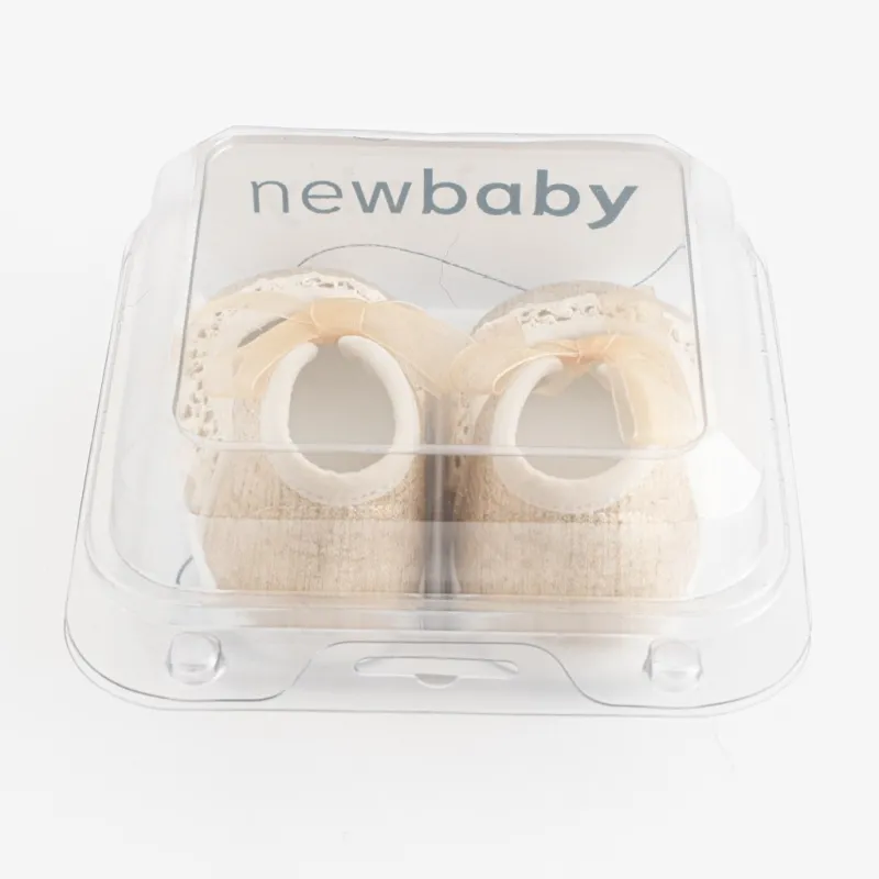 New Baby Kojenecké krajkové capáčky hnědá 0-3 m