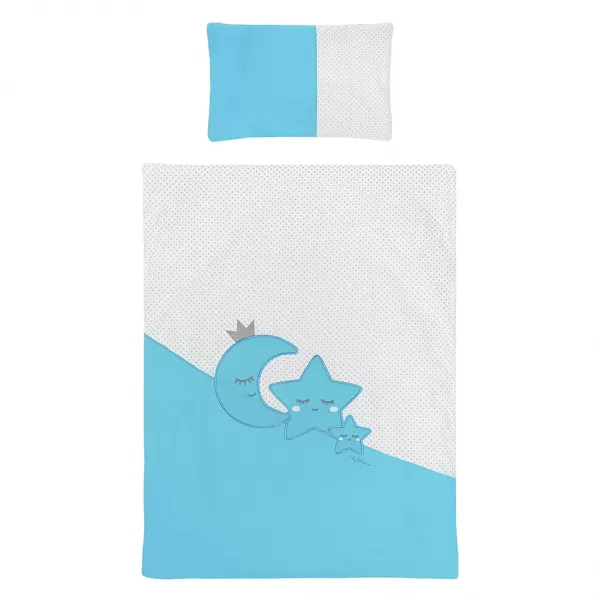 Belisima 6-dílné ložní povlečení Magic Stars 100/135 tyrkysové