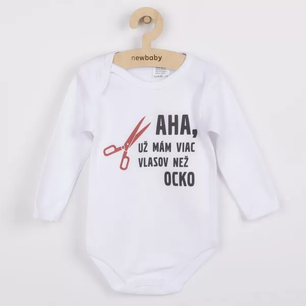 New Baby Body s potiskem Viac vlasov než ocko