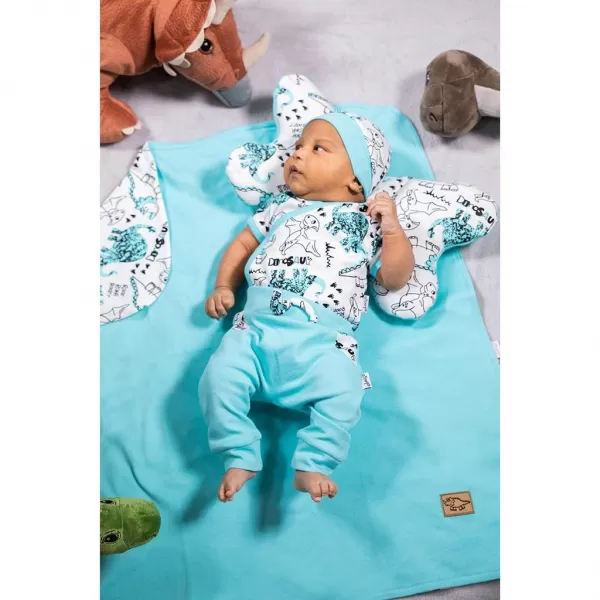 Nicol Kojenecká bavlněná čepička-šátek Dinosaur