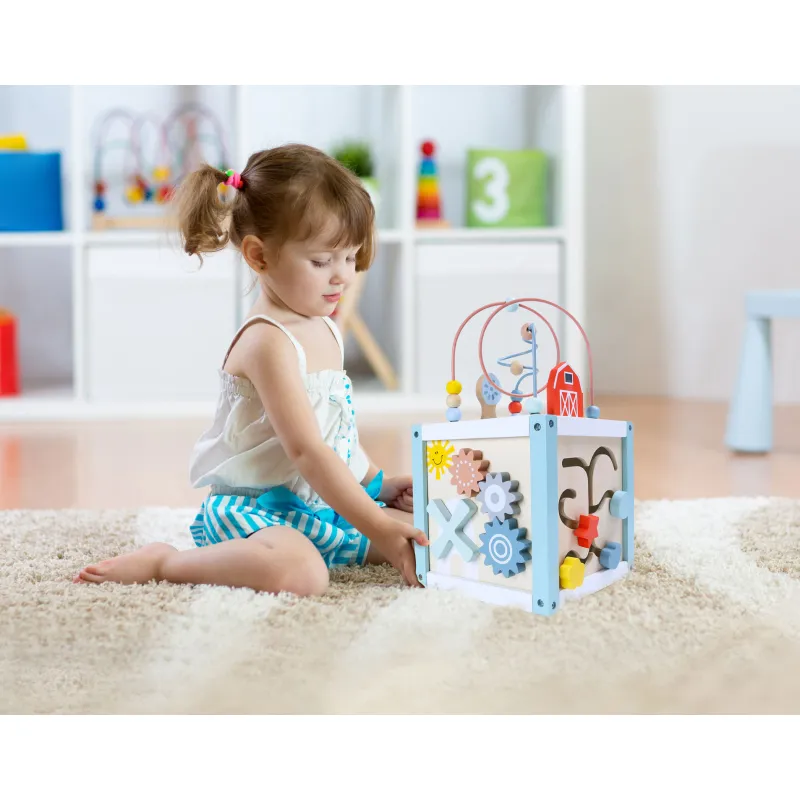 Zopa Dřevěná aktivity kostka (20 cm)