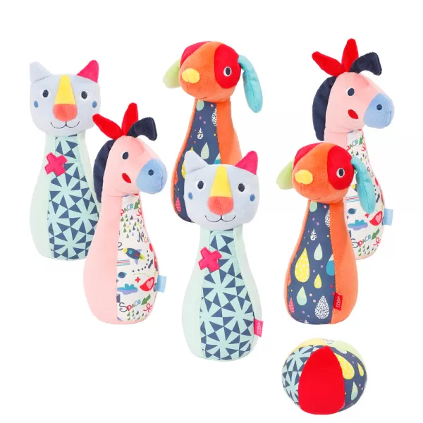 Baby Fehn Bowlingový set Friends, Color friends